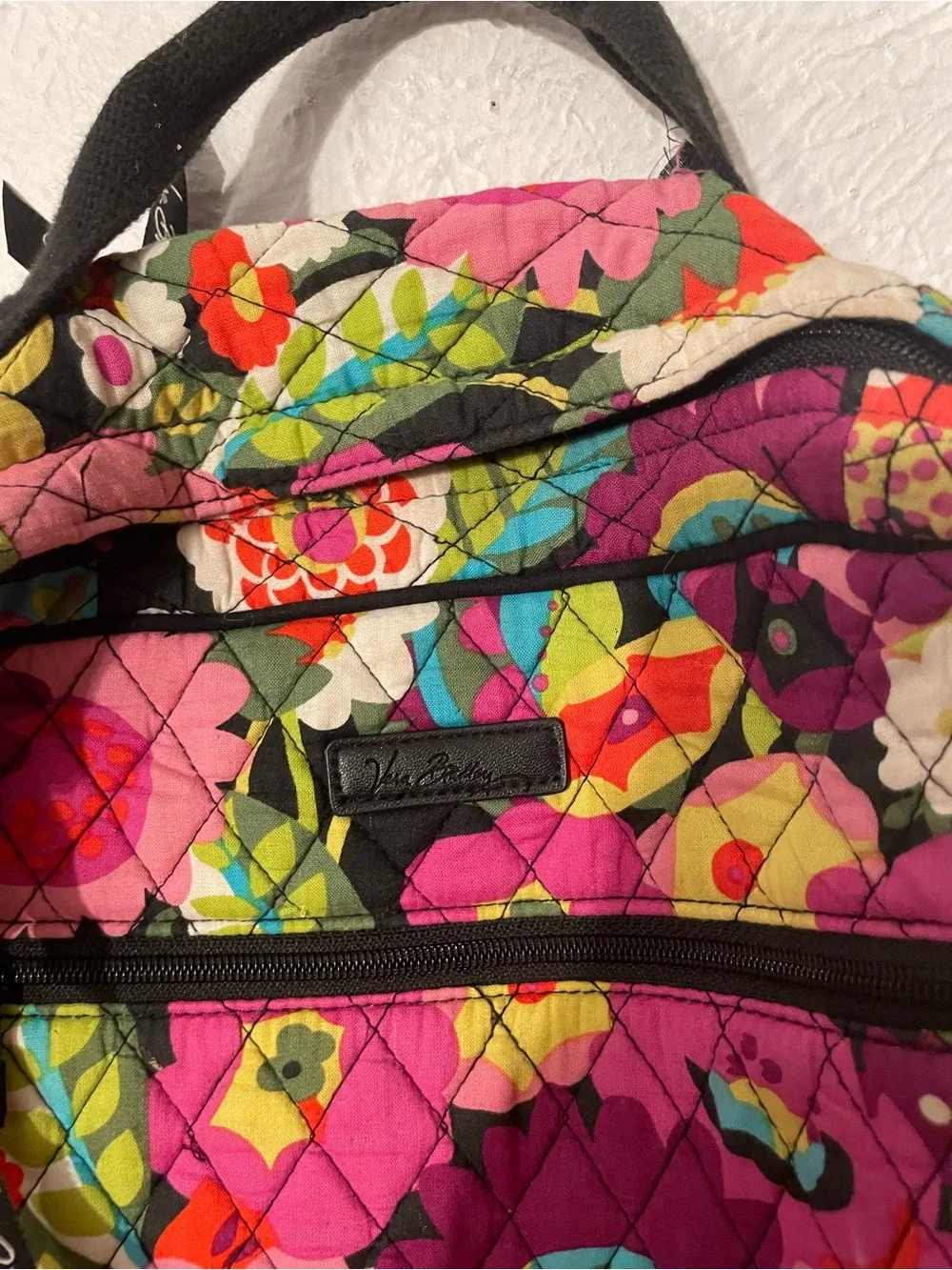 Vera Bradley Floral Quilted Backpack Pink Multicolor